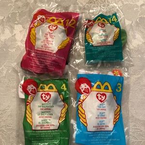 Four Teeny Beanie Babies